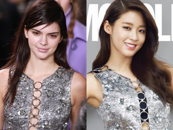 Metallic Dress Kembar Kendall Jenner vs Seolhyun AOA, Who Wore It Better?