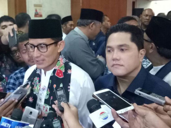 Berbeda Kubu, Hal 'Tak Lazim' Ini yang Ingin Dipelajari Erick Thohir dari Sandiaga Uno