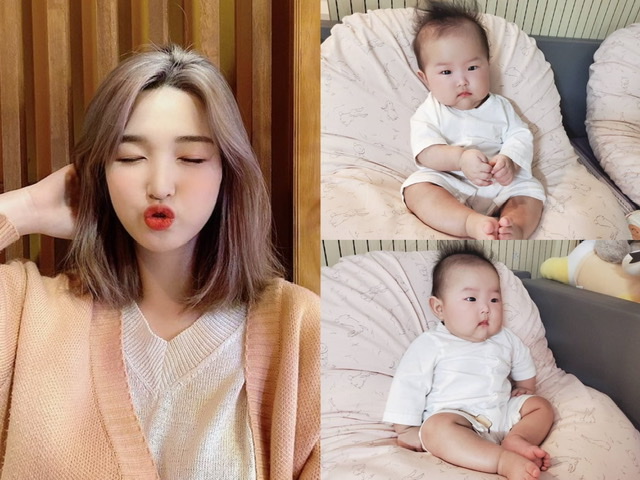 Potret Menggemaskan Anak Kembar Yulhee dan Minhwan di Usia 5 Bulan