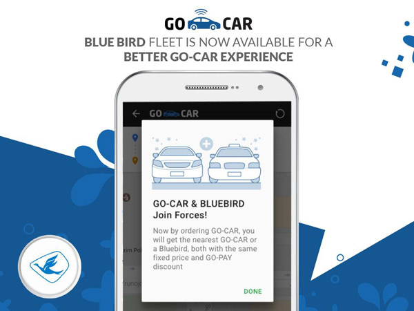 Kolaborasi dengan Blue Bird, Aplikasi Go-Jek Bisa Buat Pesan Taksi