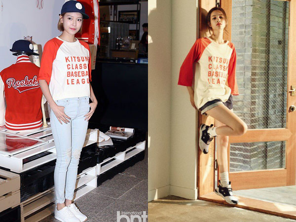 Baseball T-shirt Kembar Sooyoung SNSD vs Kiko Mizuhara, Who Wore It Better?