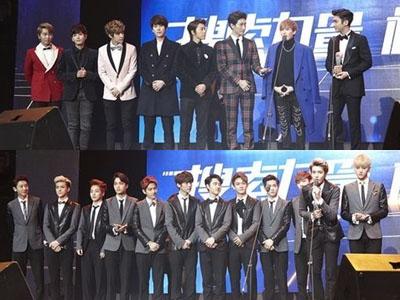 Super Junior M dan EXO Kompak Terima Penghargaan di Baidu Awards Cina!