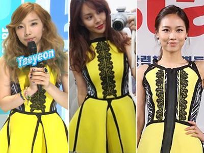 Taeyeon, Fei, dan Ivy Punya Gaun Kembar?