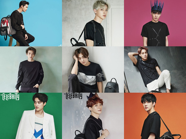 EXO Tampil Chic dan All-Black di Pemotretan Kolaborasi Terbarunya dengan MCM