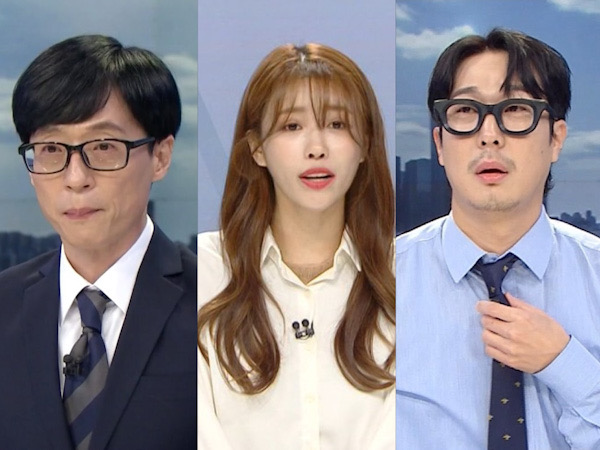 Yoo Jae Suk, Mijoo Lovelyz, dan HaHa Kena Prank Jadi Pembawa Acara Berita