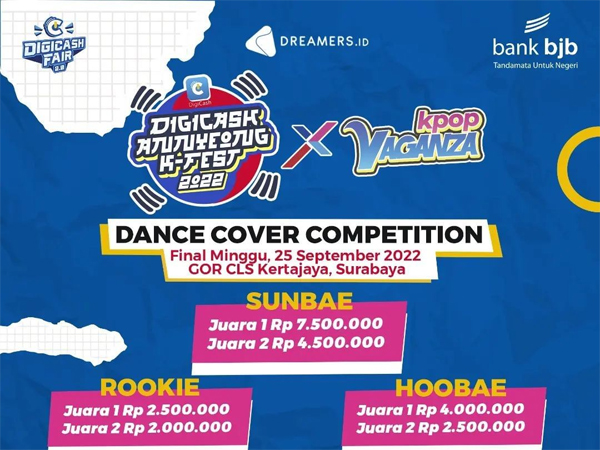 Dance Cover Competition Digicash Annyeong K-Fest 2022 X KpopVaganza Berhadiah Puluhan Juta Rupiah!