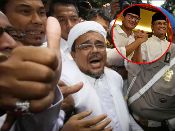 Habib Rizieq Minta Alumni Aksi Damai 212 Bantu Anies Baswedan dan Sandiaga Uno