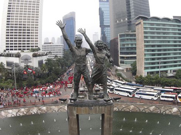 Bertepatan dengan CFD, Buruh Dilarang Demo di Bundaran HI Saat May Day