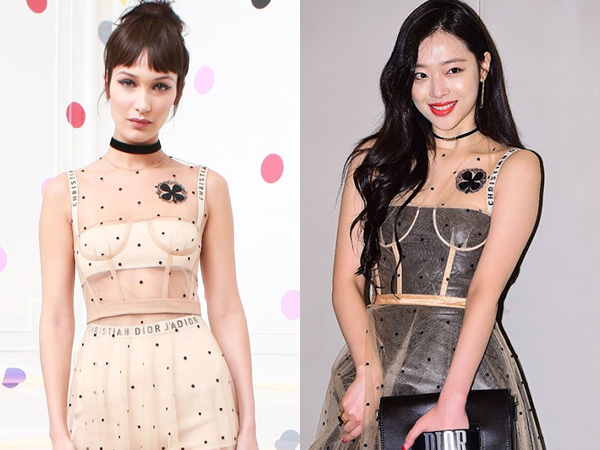 Dress Dior Transparan Kembar Bella Hadid vs Sulli, Who Wore It Better?