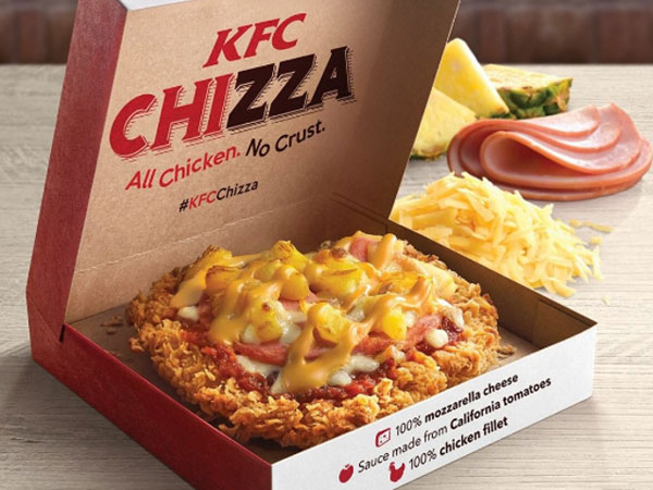 Spesial Valentine, KFC Luncurkan Menu Perpaduan Ayam dan Pizza 'Chizza'