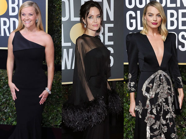 Alasan Selebriti Hollywood Ramai-ramai Pakai Busana Hitam di Golden Globes 2018