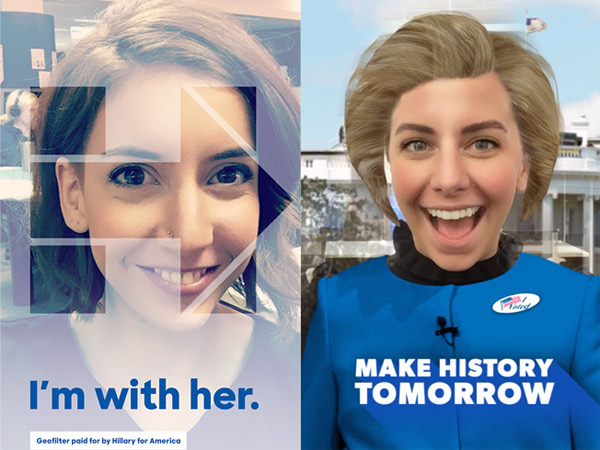 Pikat Anak Muda, Tim Sukses Buat Filter Snapchat Hillary Clinton