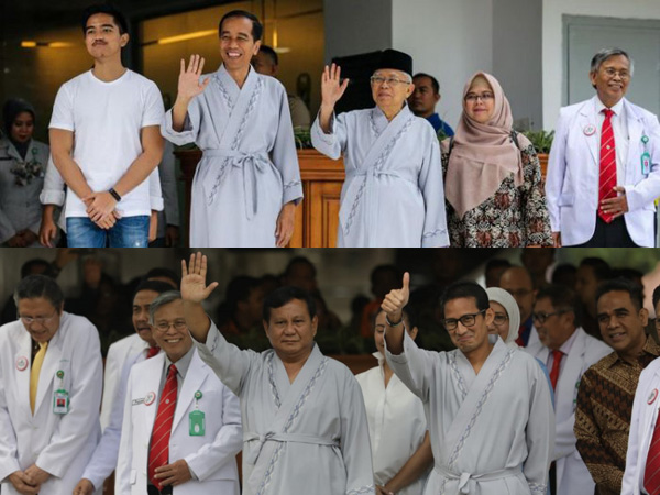 Semua Bakal Capres dan Cawapres Pilpres 2019 Dinyatakan Lolos Tes Kesehatan