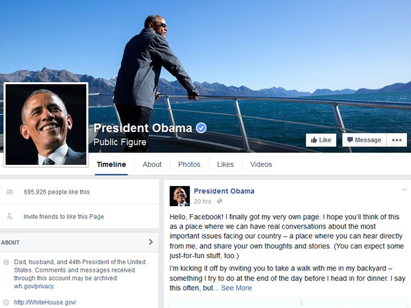 Presiden Obama Buat Akun Pribadi Facebook, Ini Posting-an Pertamanya