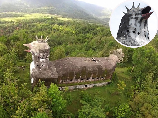 Hebohkan Sosial Media, Bangunan Berbentuk Ayam Yang Tersembunyi di Hutan Magelang Ini Ternyata Bukan Gereja