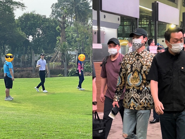 Tuan Muda Sehun EXO, Pagi Main Golf Malam Pulang ke Korea Pakai Batik