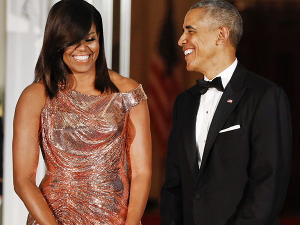Makan Malam Terakhir Sebagai ‘First lady’, Michelle Obama Tampil Lebih Glamour
