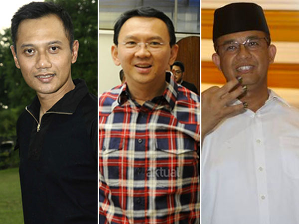 Pilkada 2017, Mengintip Gaya Agus, Ahok dan Anies Saat Nyoblos di TPS