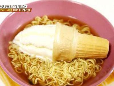 Duh, Di Korea Mie Kuah Disantap Bareng Es Krim