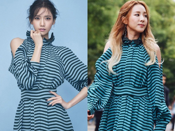 Stripes Dress Kembar YoonA SNSD vs Dara 2NE1, Who Wore It Better?