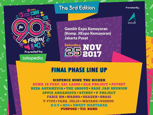 23 Musisi Siap Ajak Nostalgia Penggemar Musik Tanah Air di 'The 90's Festival 2017'