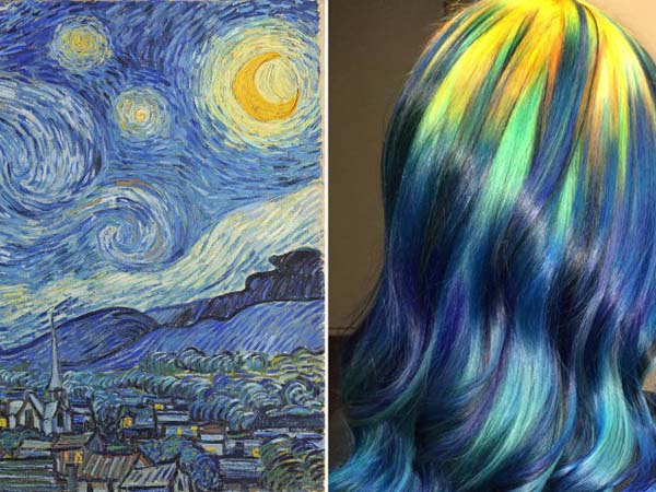 Wanita Ini Warnai Rambutnya Hasil Inspirasi dari Lukisan