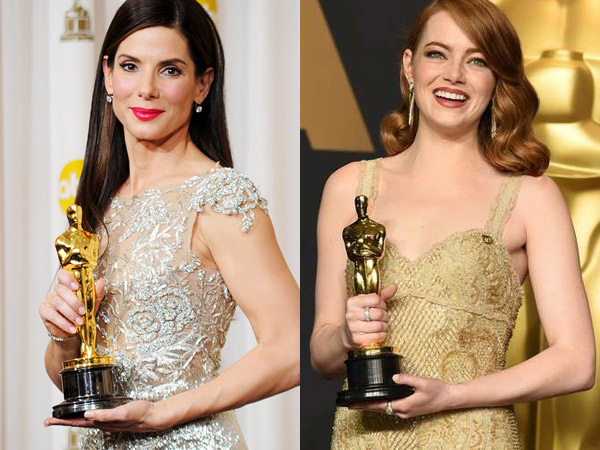 Serasi dengan Piala Oscar, Para Peraih 'Best Actress' Ini Tampil Stunning dengan Golden Dress