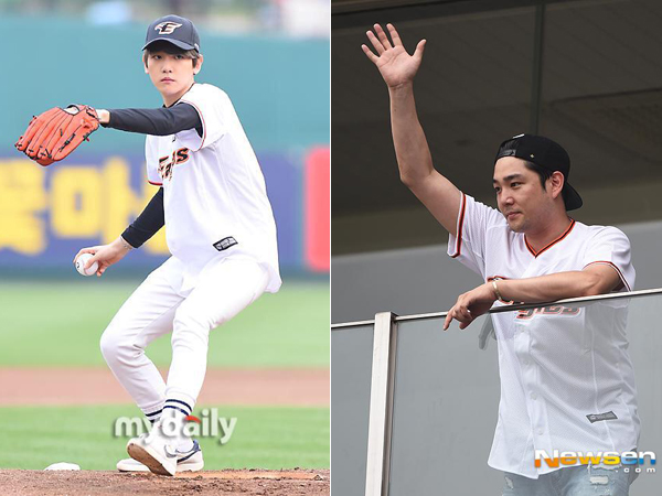 Didukung Kangin SuJu, Baekhyun EXO Tampil Mengesankan di Pertandingan Baseball