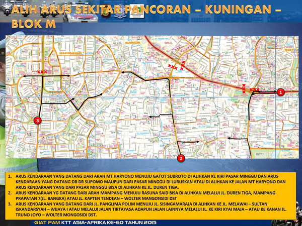 Ini Rute Pengalihan Arus Lalu Lintas saat KAA 2015