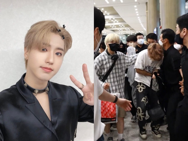 Terjadi Lagi, Han Stray Kids Jatuh di Bandara Usai Dikepung Massa