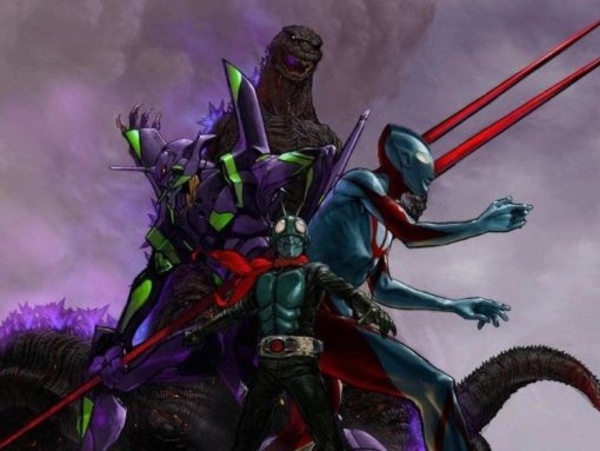 Shin Japan Heroes Universe Satukan Godzilla, Ultraman Kamen Rider sampai Evangelion