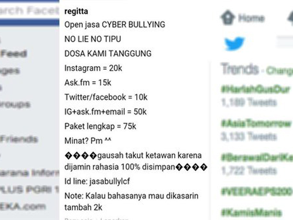 Heboh Ada Jasa Bully Akun Media Sosial, Ini Tarif Murahnya