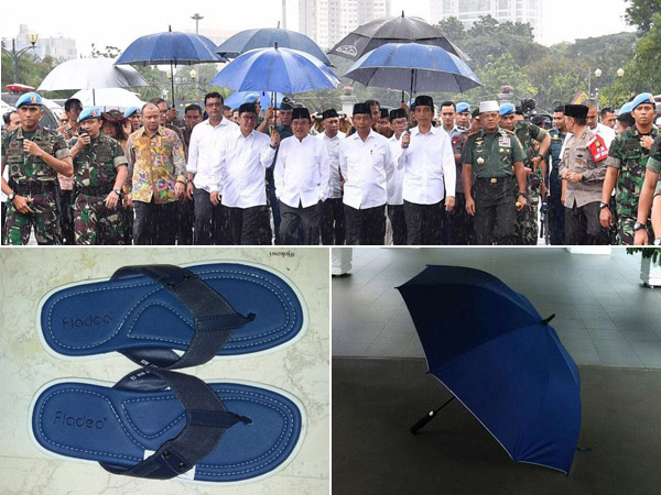 Makna Warna Navy Blue pada Payung dan Sandal Presiden Jokowi yang Jadi Perbincangan Netizen