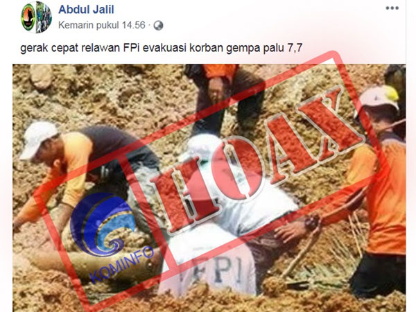 Tanggapan FPI Soal Kominfo Nyatakan Relawan Bantu di Palu Hoax: Tak ada Urusan Receh Seperti Itu