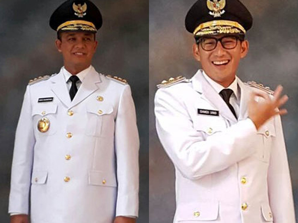 Intip Perbedaan Gaya Anies Baswedan-Sandiaga Uno, Gubernur dan Wakil Gubernur DKI Jakarta yang Baru