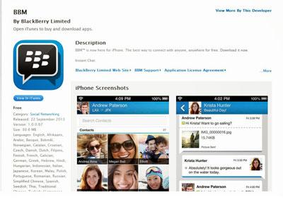 Dalam Sekejap BBM di iOS Mampu Taklukan App Store