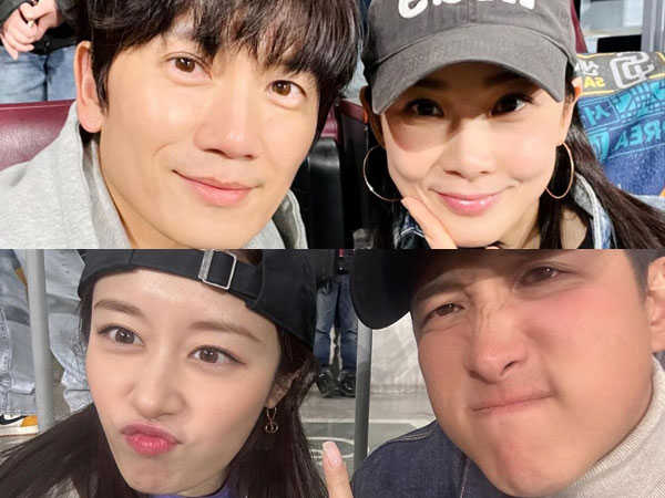 Ji Sung-Lee Bo Young dan Jiyeon-Hwang Jae Gyun Baseball Date Nonton MLB Seoul Series