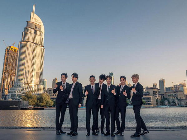 EXO Kembali Buat Sejarah Baru yang Membanggakan di Pertunjukkan Burj Khalifa