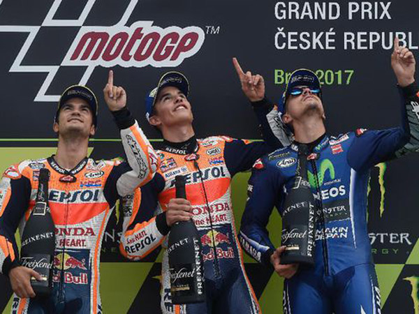 Tak Ada Perayaan Semprot Sampanye di Podium MotoGP Ceko, Apa Alasannya?