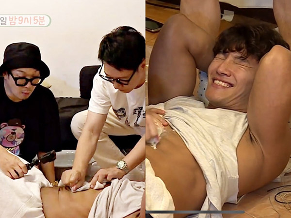 Member Running Man Buktikan Perut Kim Jong Kook Bisa untuk Cuci Baju