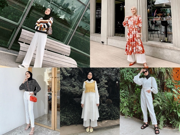 Intip Fashion Hijab Dengan Paduan Warna Putih a La Ameliaelle