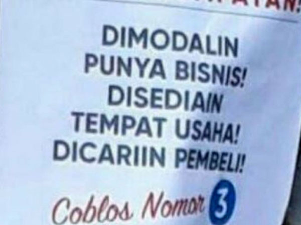 Pihak OK OCE Angkat Bicara Tentang Spanduk 'Dimodalin Punya Bisnis'