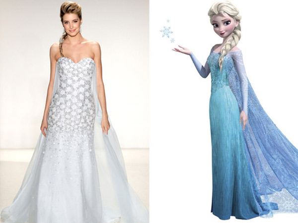 Wow, Gaun Pengantin Ini Terinspirasi dari Elsa ‘Frozen’!