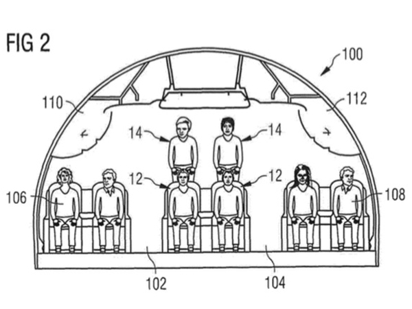 Duh, Desain Terbaru Kursi Pesawat Tempatkan Penumpang Di Atas Penumpang Lainnya?