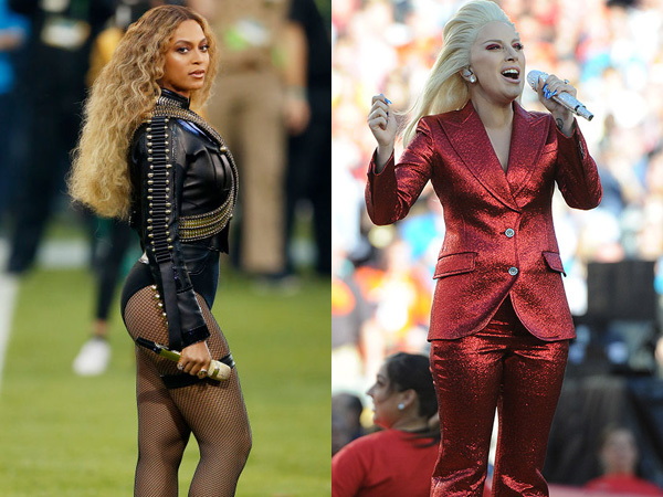 Gaya Fashion Fabulous Lady Gaga dan Beyonce di Panggung Megah Superbowl 50