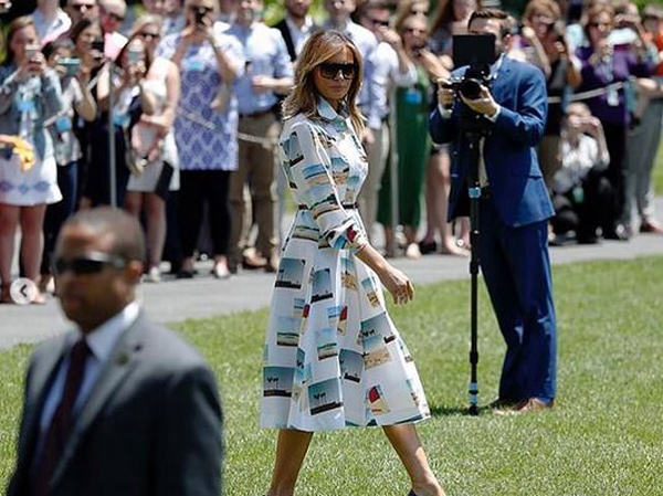 Intip Gaya Simple Melania Trump Pakai Dress Puluhan Juta Saat Kunjungi Jepang