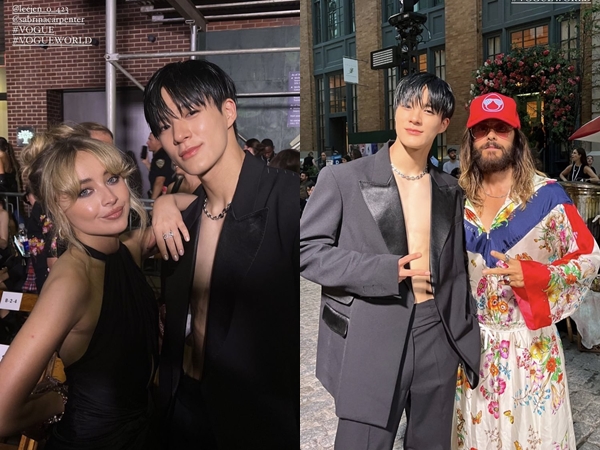 Jeno NCT Akrab Bareng Bintang Hollywood di New York Fashion Week