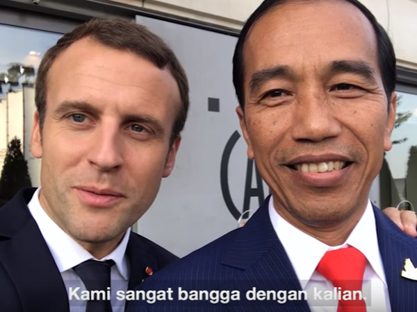 Satu Lagi Pesan VLOG Jokowi Bareng Pemimpin Muda Dunia yang Tampan, Emmanuel Macron