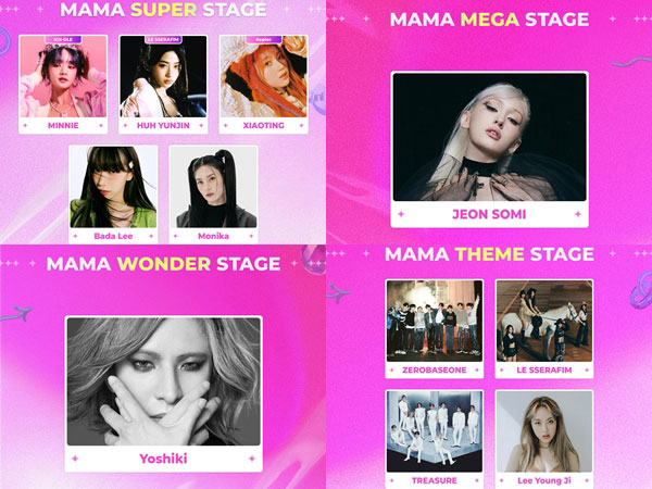 Line-up Ketiga MAMA Awards 2023: Kolaborasi Girl Grup x SWF Hingga Yoshiki
