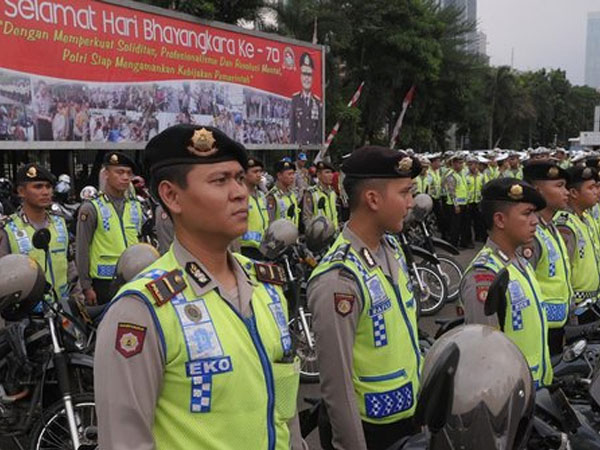 Malam Takbiran, Ratusan Personel Gabungan Siap Amankan Bundaran HI